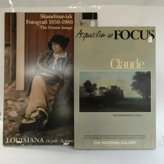 2 MOUNTED EXHIBITION POSTERS; CLAUDE & SKANDINAVISK FOTOGRAFI 850 X 590MM