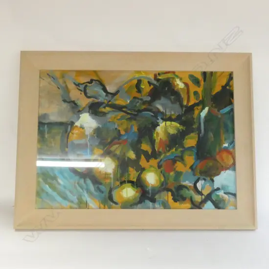 MARY ZOHRAB, ACRYLIC ON PAPER, 'DYING SUNFLOWER' 455 x 655mm