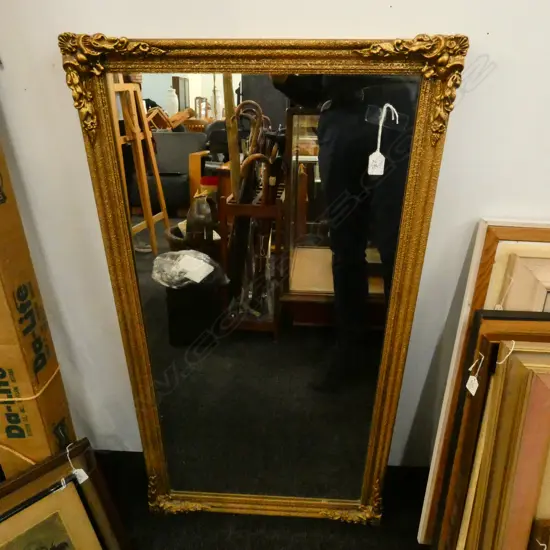 RECTANGULAR GILT FRAMED MIRROR 1110 X 610MM