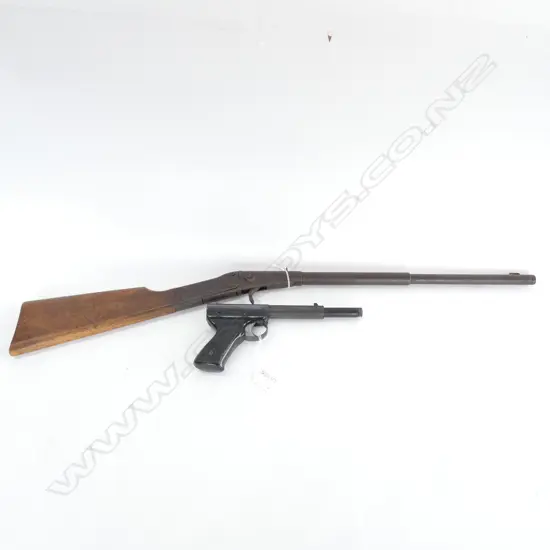 2 GUNS; DIANA MOD 2 AIR PISTOL, HAENEL RIFLE L. 790MM