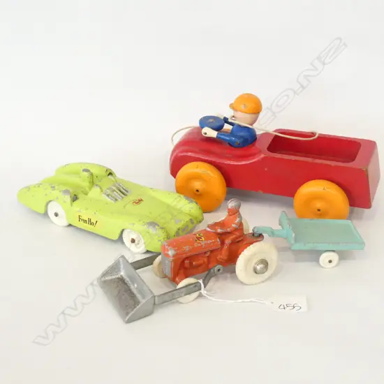 FUN HO RACER & TRACTOR WITH TRAILER + 1 OTHER