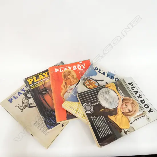 5 PLAYBOY MAGAZINES C. 1960S 