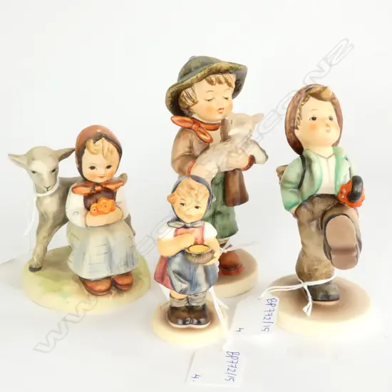 4 X HUMMELS--GOOD FRIENDS 182--GLOBE TROTTER 79, , LOST SHEEP 68/0--FROM ME TO YOU 629