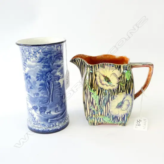 B/W FOLEY VASE H. 155MM + GRIMWADES JUG HANDLE REPAIRED