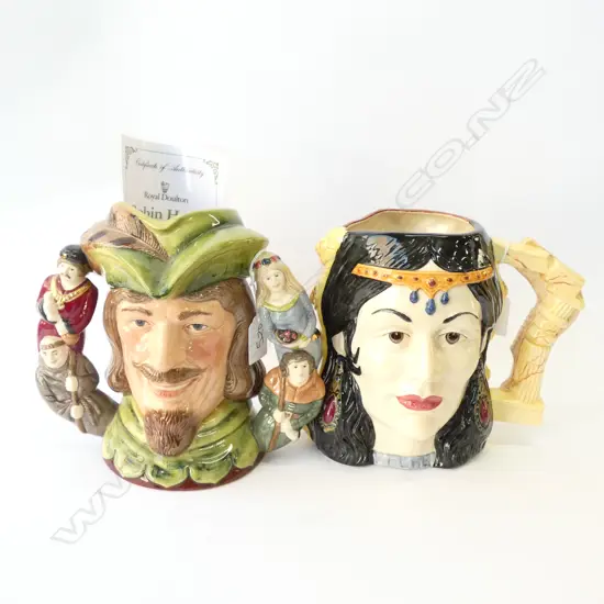 2 R/DOULTON CHARACTER JUGS; ROBIN HOOD & SAMSON / DELILAH