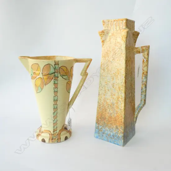 2 TALL ART DECO JUGS H. 330MM