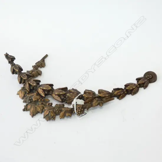 2 ORMOLU PART WREATH MOUNTS. Longest 280mm