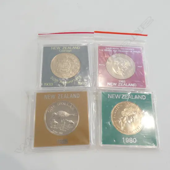 FOUR NZ COMMEMORATIVE COINS