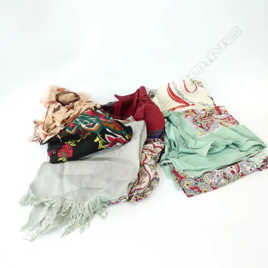 5 VINTAGE SCARVES 