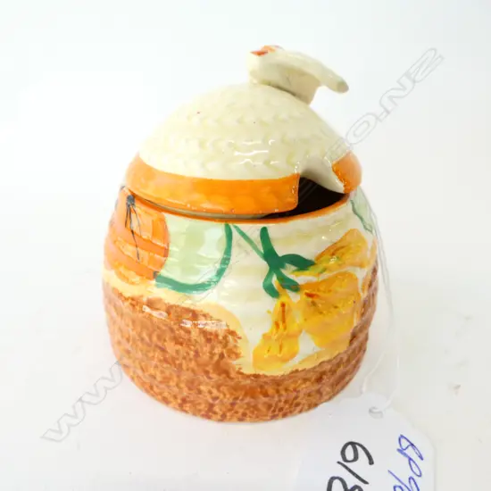CLARICE CLIFF BEEHIVE NASTURTIUM PRESERVE POT 