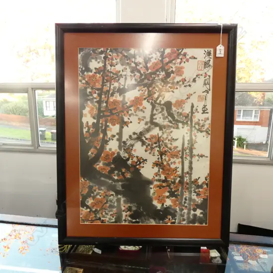 CHINESE W/C PLUM BLOSSOM 580 X 425MM IMAGE