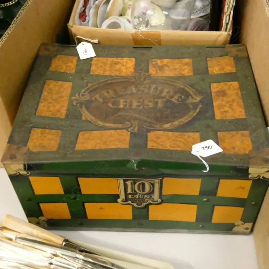TIN TREASURE CHEST W. 320MM