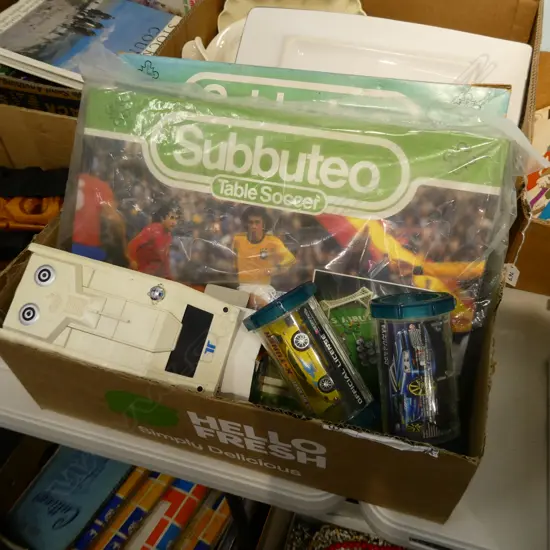ASST TOYS SUBBUTEO  TABLE SOCCER/DIE CAST CARS ETC