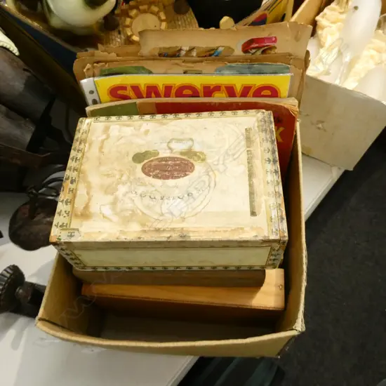 BOX LOT VINTAGE MAGAZINES, BOXES ETC