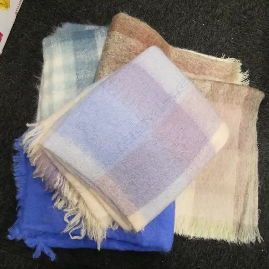 BOX LOT MOHAIR BLANKETS