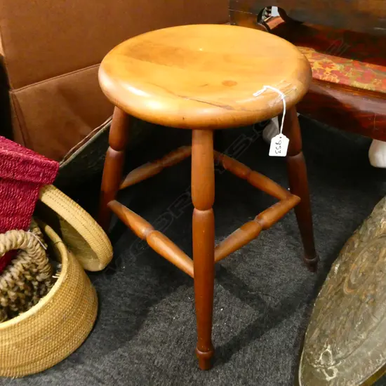 PINE STOOL H. 470MM 330MM DIA