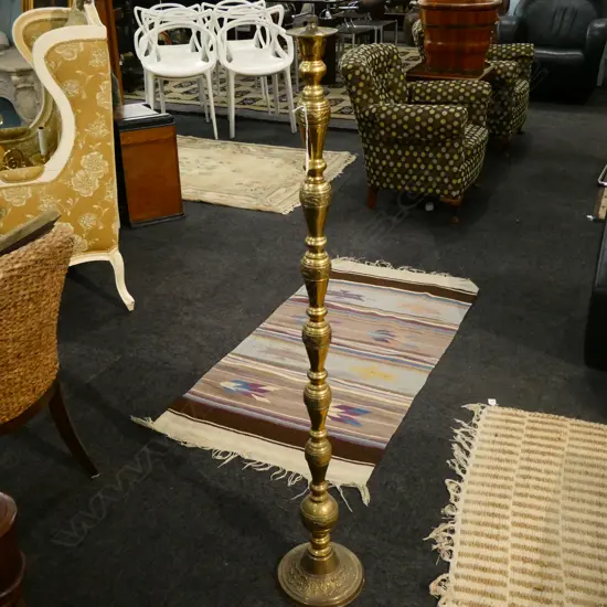 BRASS STANDARD LAMP NO SHADE H. 1330MM