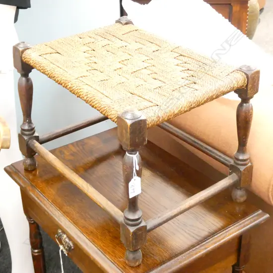 WOVEN RATTAN STOOL H. 295MM L. 430MM