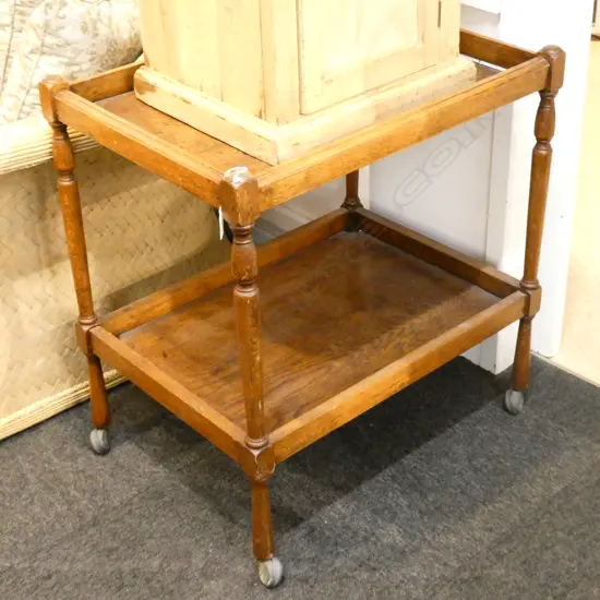 OAK TEA TROLLEY