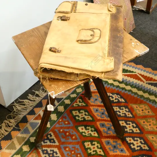 EARLY 20THC TRAVELLING/FOLDING TRIPOD TABLE...