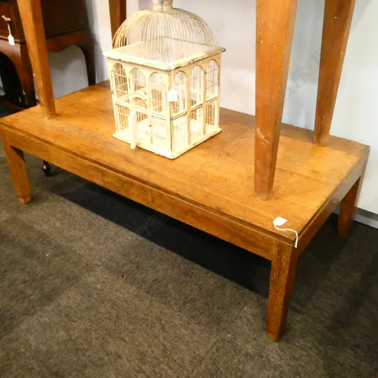 TEAK 1970S COFFEE TABLE H. 380MM L. 1220MM