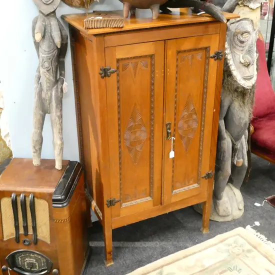 CHIP CARVED CABINET H. 1210MM W. 715MM