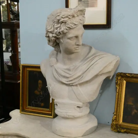 COMPOSITE GREEK BUST SOME FAULTS H 820 MM