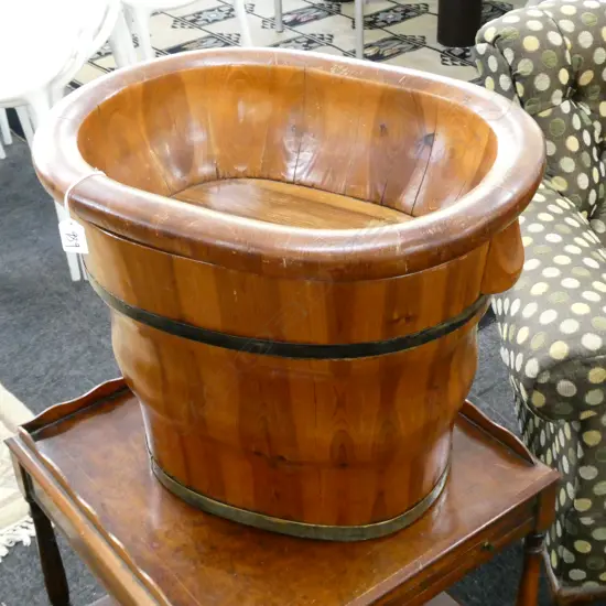 WOODEN ORIENTAL RICE BIN