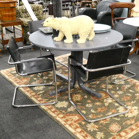 4 ITALIAN DESIGN LEATHER DINING CHAIRS