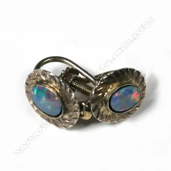 Opal earrings set in Sterling Silver