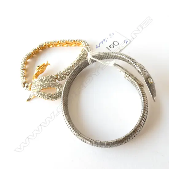 2 VINTAGE SNAKE BANGLE/BRACELETS...