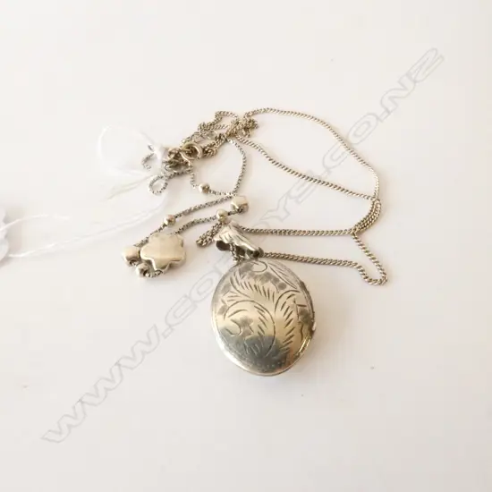 VICTORIAN STG SILVER 925 PENDANT + STG SILVER BRACELET