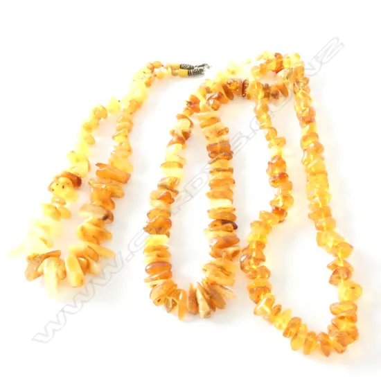 3 AMBER NECKLACES 