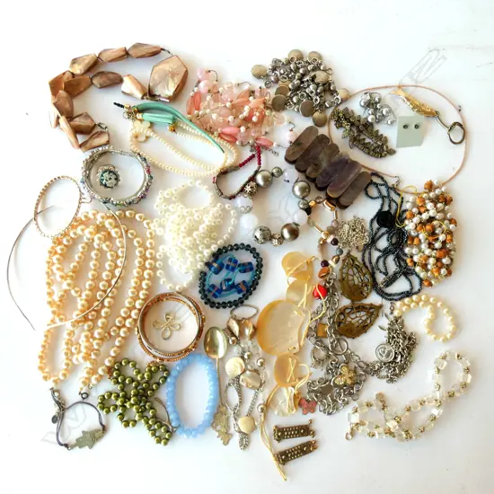 COLLECTION OF COSTUME NECKLACES ETC