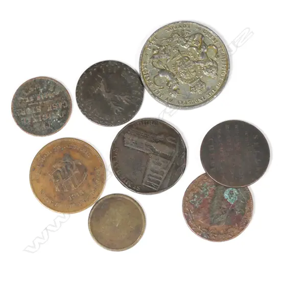 Old English medals and tokens