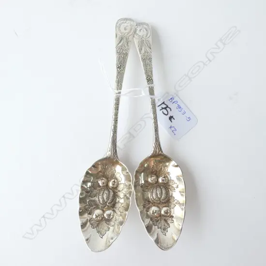 PAIR GEORGE III SILVER TEA SPOONS