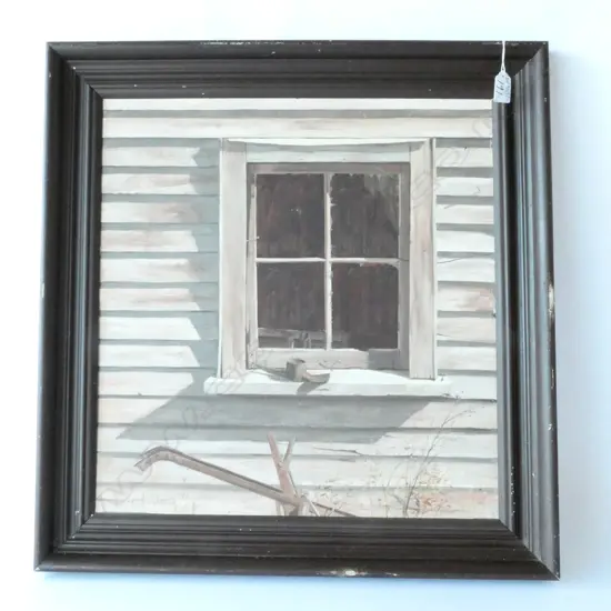 WAYNE SINCLAIR OIL ON BOARD, 'REMAINS', SIGNED. 625 x 600mm FRAME