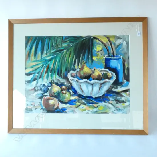 J STEPHENS (TITRANGI, AUCKLAND) ACRYLIC ON PAPER, STILL LIFE, SIGNED