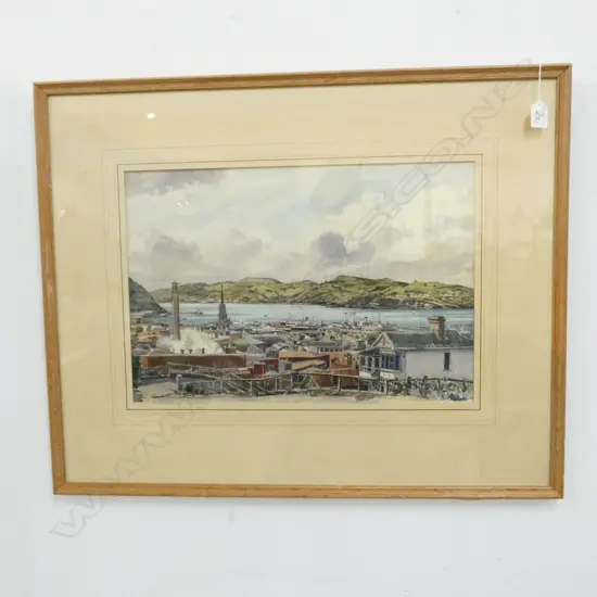 CLAUDE MUNCASTER R.B.A. 'DUNEDIN FROM CANONGATE' W/C 500 X 345MM