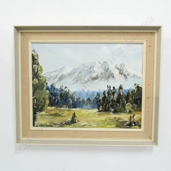 COLLEEN HAMILTON OIL ON BOARD MT RUAPEHU 340 X 450 MM