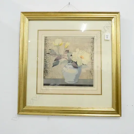 ARTHUR RIGDEN READ (UK 1879-1955) WOODBLOCK 27/50  'THE ROSE'. 230 x 270mm