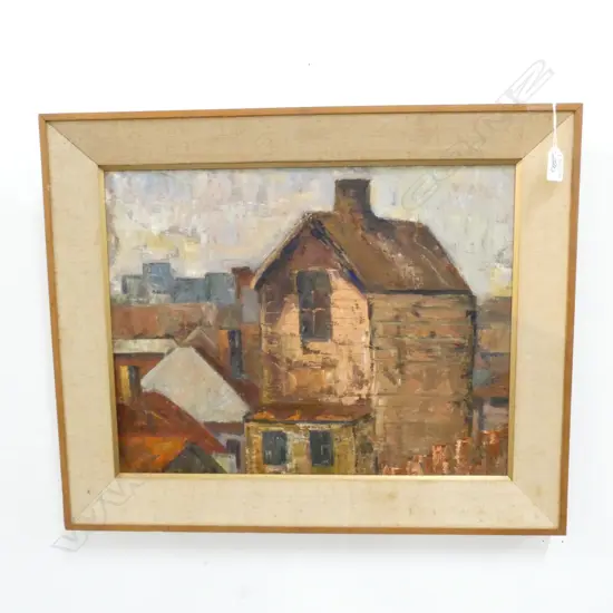 JUNE SHEIFF OIL ON BOARD OF VILLA 465 X 360MM