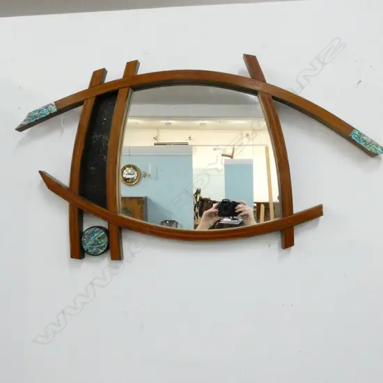 JAMES GRIMMETT N.Z PAUA INLAY MIRROR L 975 MM