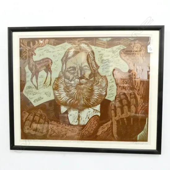 RUSSIAN LINOCUT 490 x 610mm