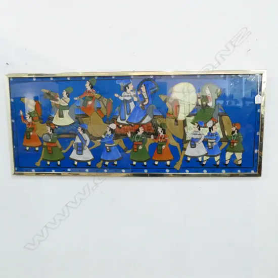 FRAMED PAINTING OF A MOGUL 450 X 1080 MM