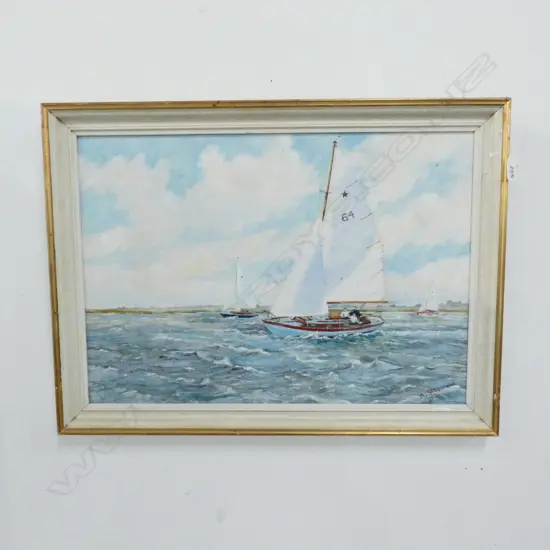 H STEBBINGS OIL SAILING 430 X 670 MM