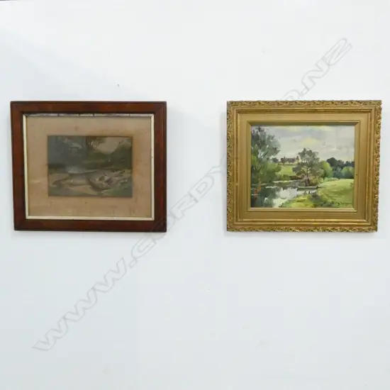 PIERRE BERGEON OIL IN GILT FRAME, 380 X 330MM , 1 FISH PRINT, WOODEN FRAME 400 X 330MM
