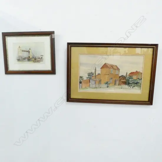 L. M. HARRIS W/C 400 X 235MM + TOWER BRIDGE PRINT 