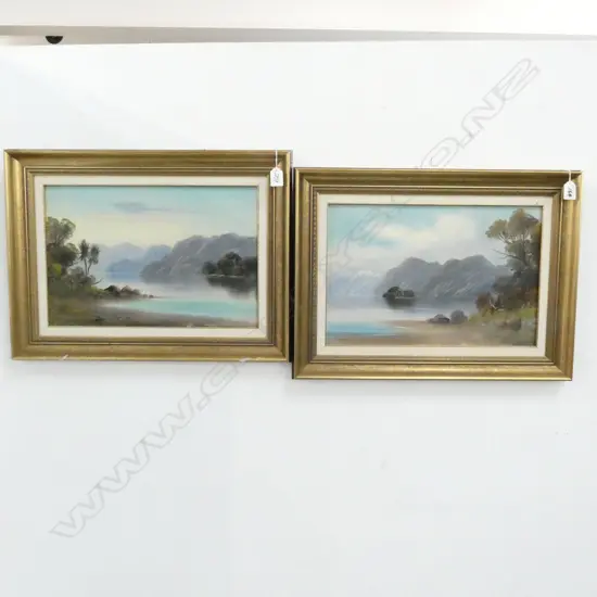 ARTIST UNKNOWN PR COLONIAL STYLE LANDSCAPE OIL ON BOARDS 430 X 280MM