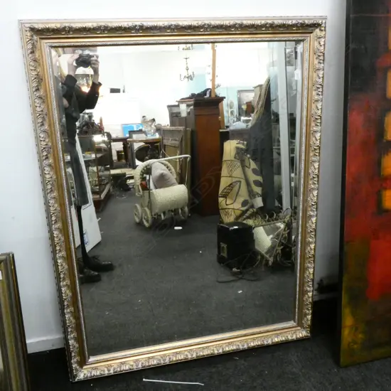 LG GILT BEVELLED MIRROR, GOLD/SILVERED FRAME, 1070 X 1380MM